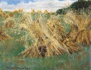 William Stott of Oldham Wheat Sheaves oil painting